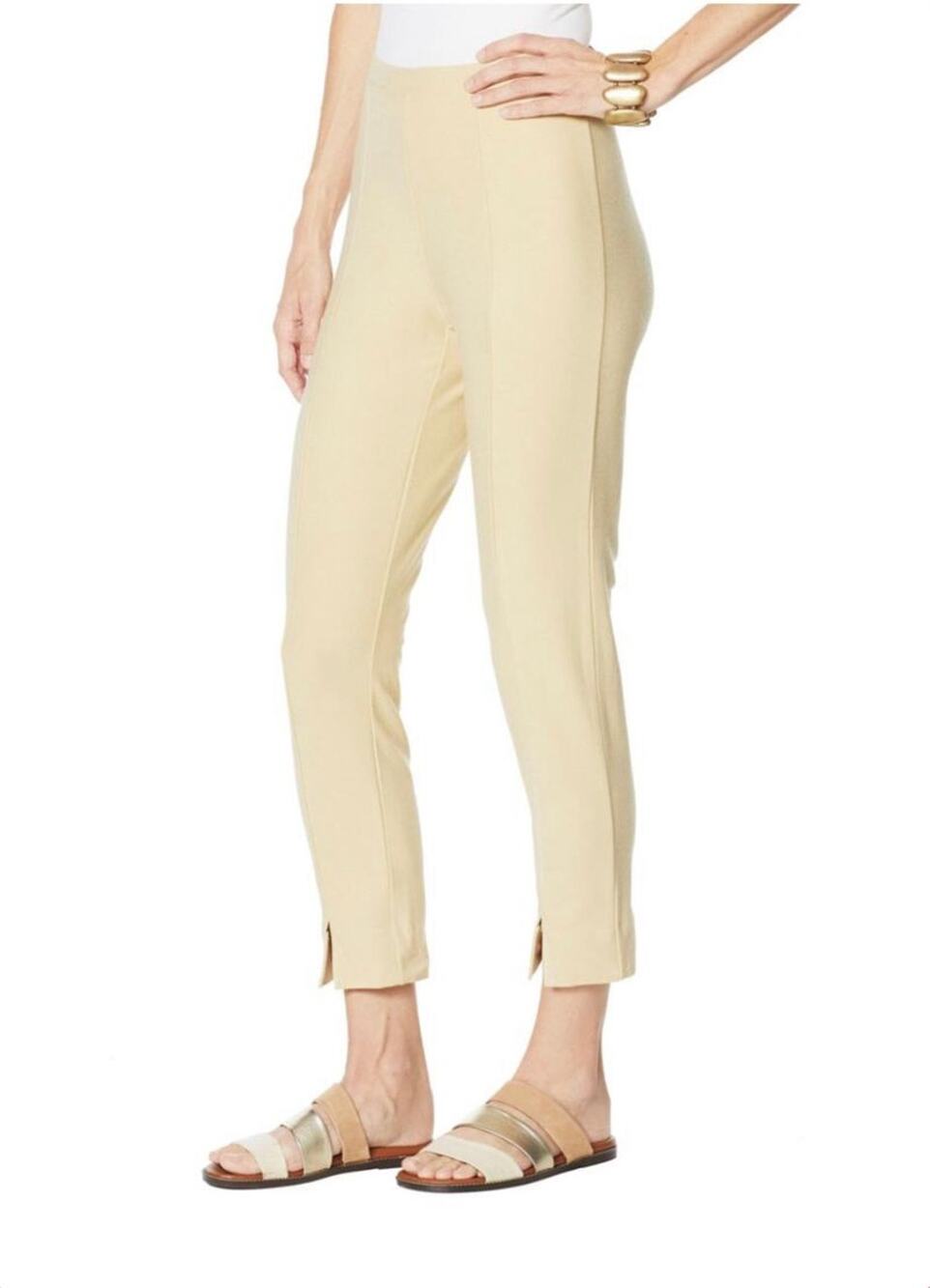 Wynne Layers Knit Crepe Ankle Pant Size L
